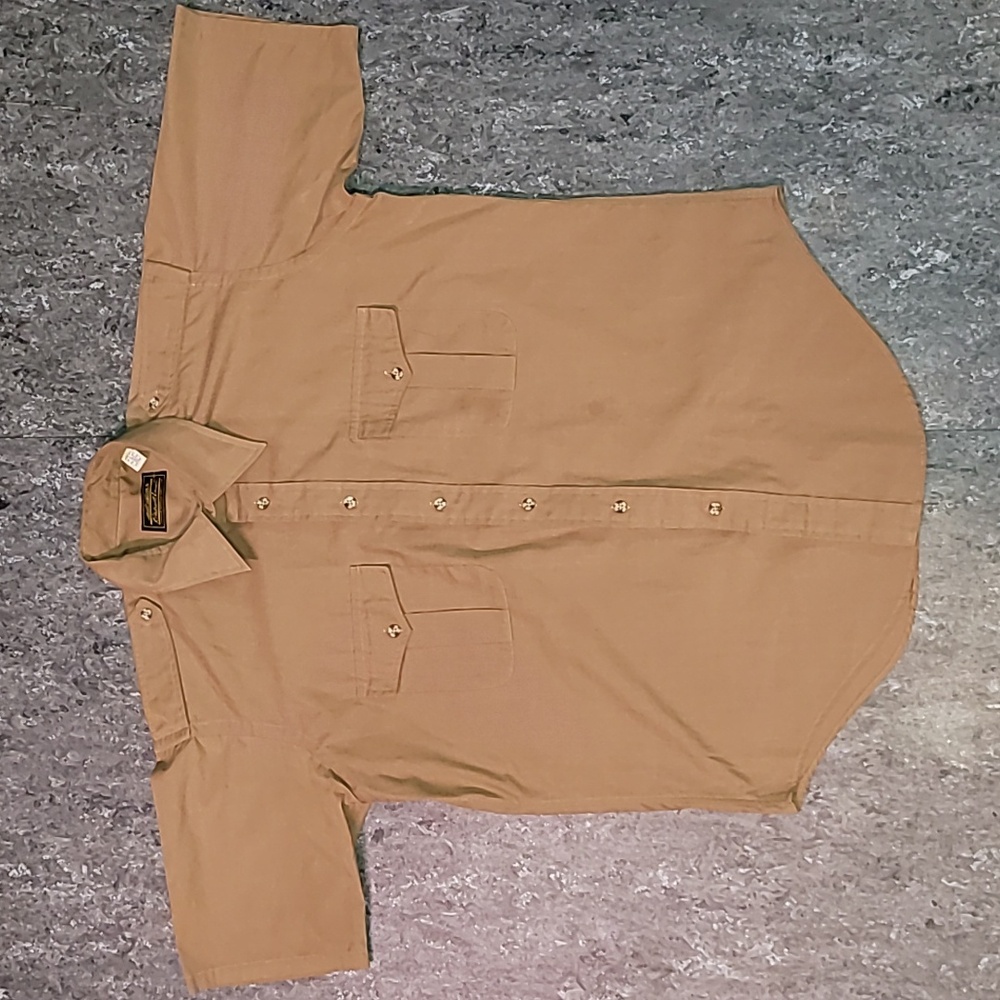 Vintage. Made In USA. Eddie Bauer. Short Sleeve Button- Up.  Men's Large